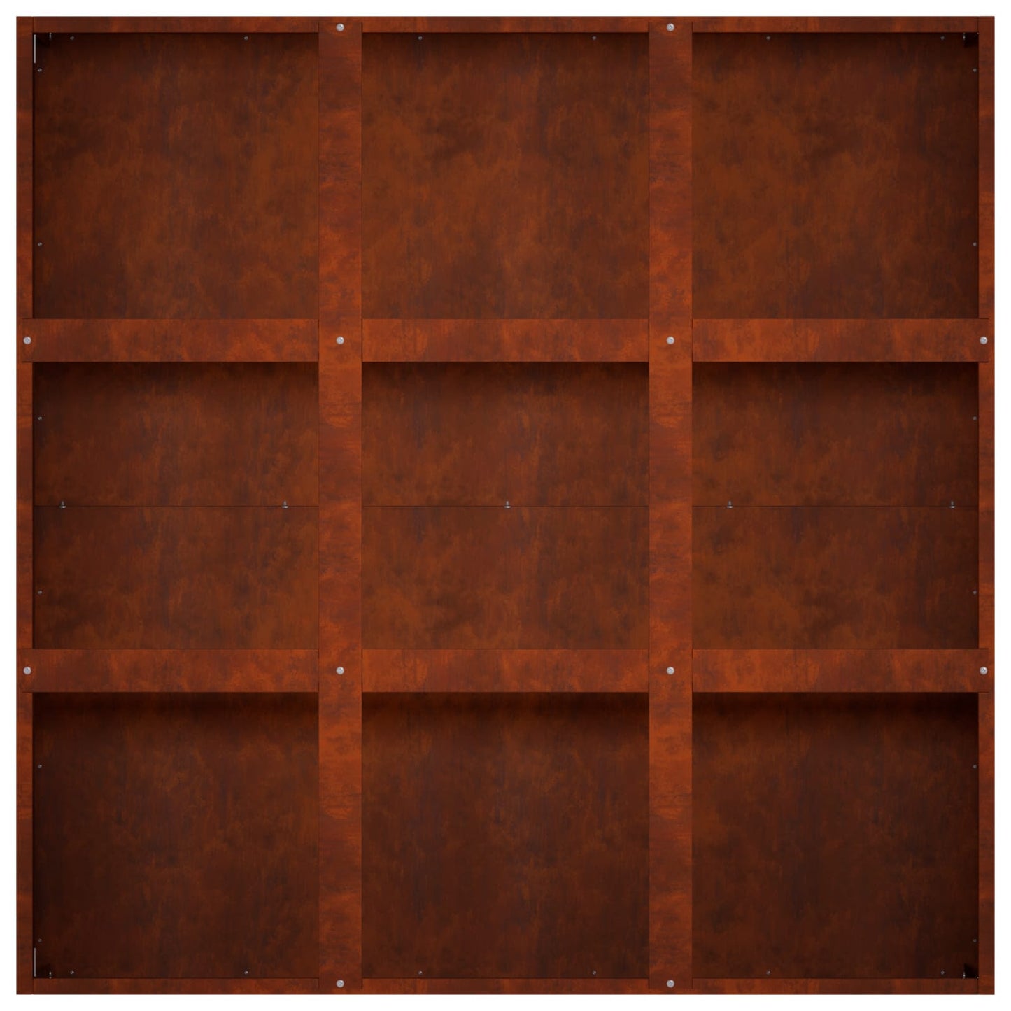 vidaXL Γλάστρα Κήπου Σκ rusty 100 x 100 x 50 cm