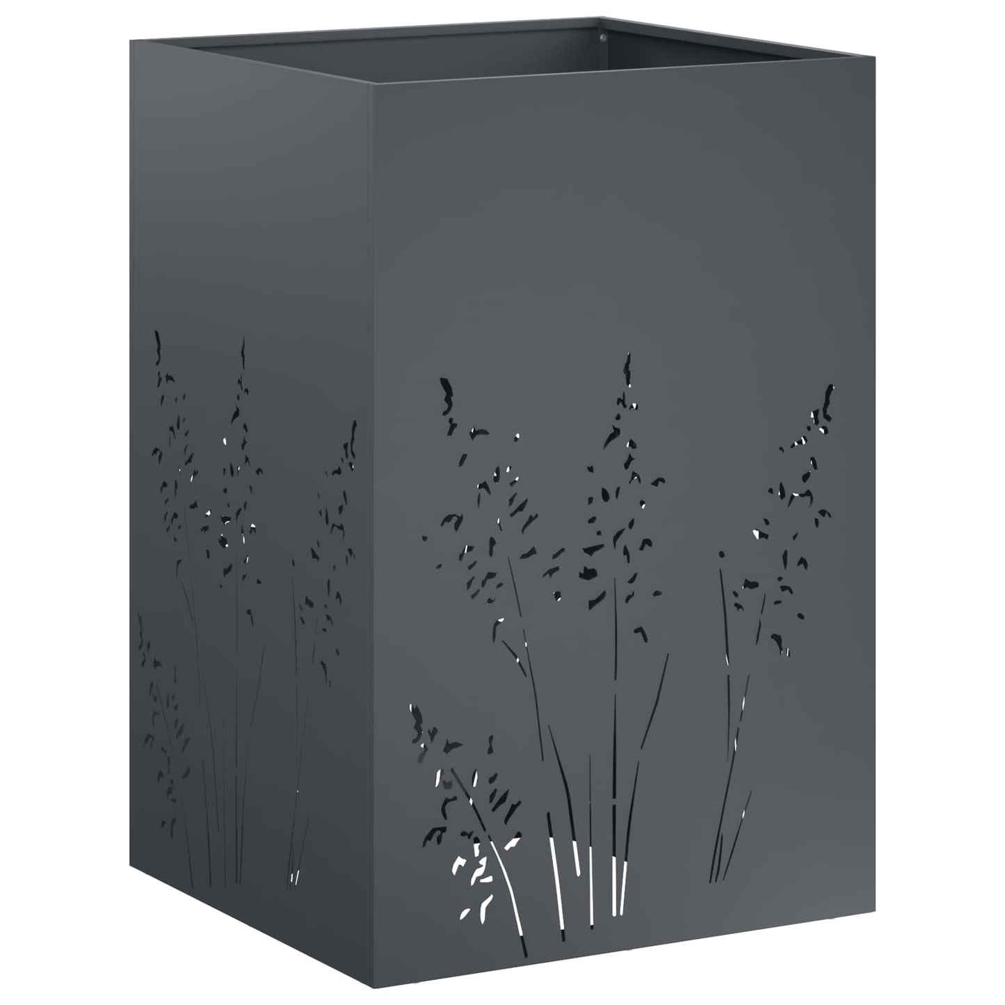 vidaXL Γλάστρα Κήπου Ανθρακί 50 x 50 x 75 cm Ψυχρής έλασης χάλυβας