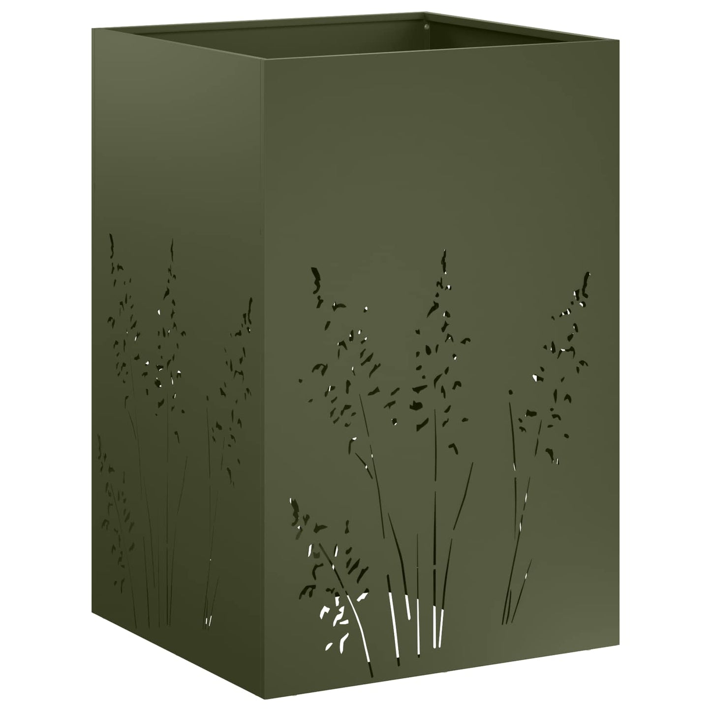 vidaXL Γλάστρα Κήπου 2 τμχ. Λαδί 50 x 50 x 75 cm Ψυχρής έλασης χάλυβας