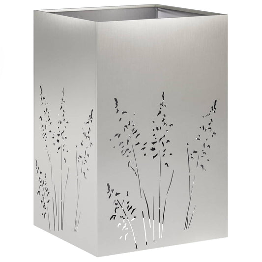 vidaXL Γλάστρα Κήπου Ασημί 50 x 50 x 75 cm Ανοξείδωτο Ατσάλι
