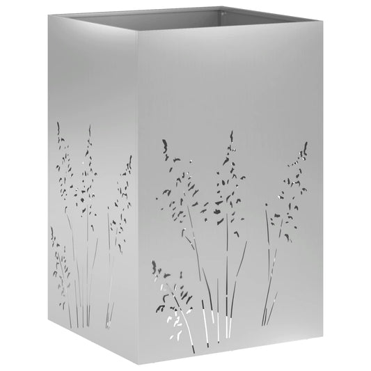 vidaXL Γλάστρα Κήπου Ασημί 50 x 50 x 75 cm Γαλβανισμένος Χάλυβας