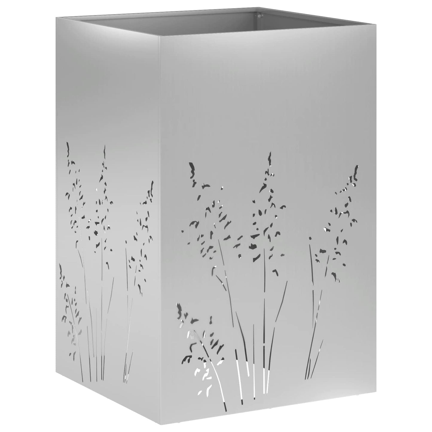 vidaXL Γλάστρα Κήπου 2 τμχ. Ασημί 50 x 50 x 75 cm