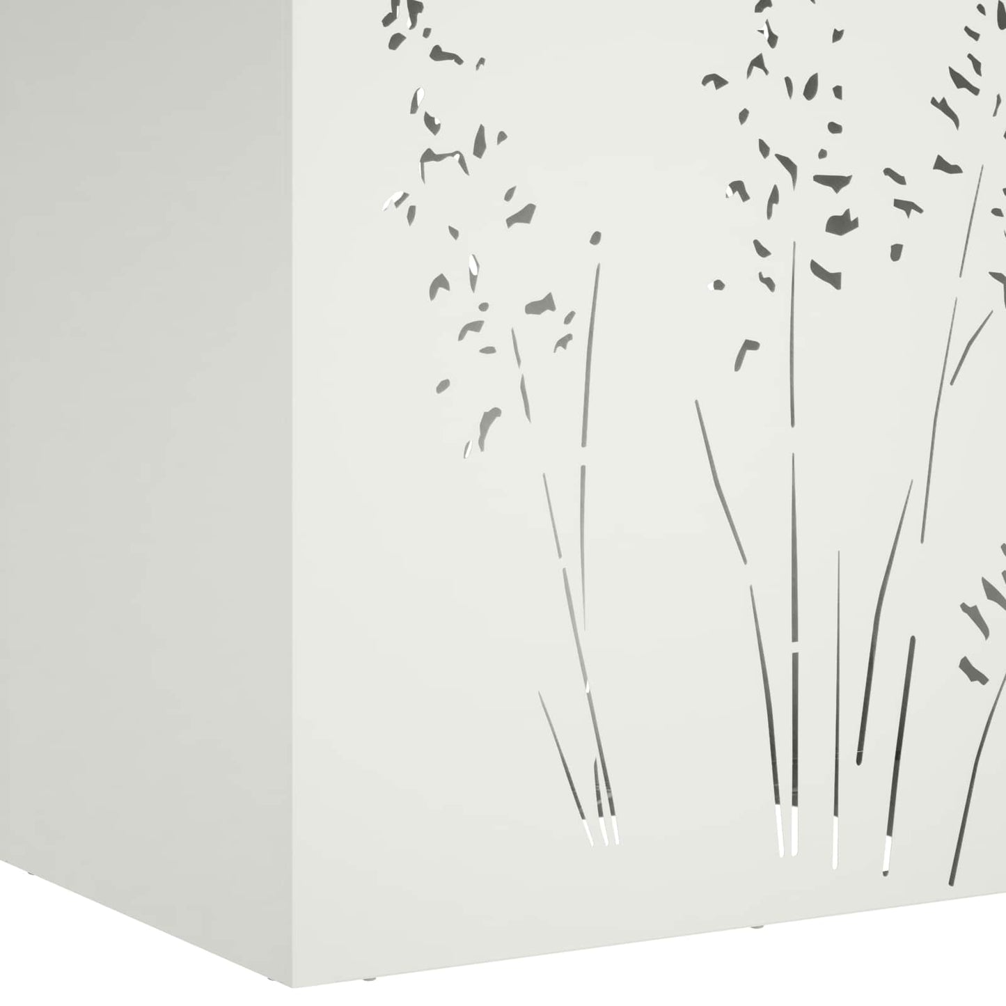 vidaXL Γλάστρα Κήπου Λευκό 50 x 30 x 75 εκ Ψυχρής έλασης χάλυβας