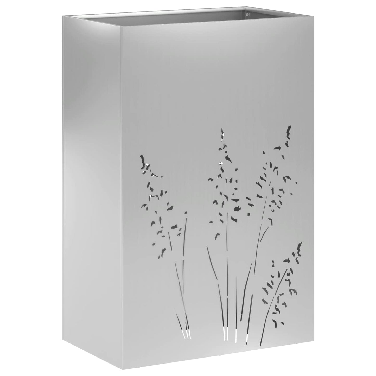 vidaXL Γλάστρα Κήπου 2 τμχ. Ασημί 50 x 30 x 75 εκ