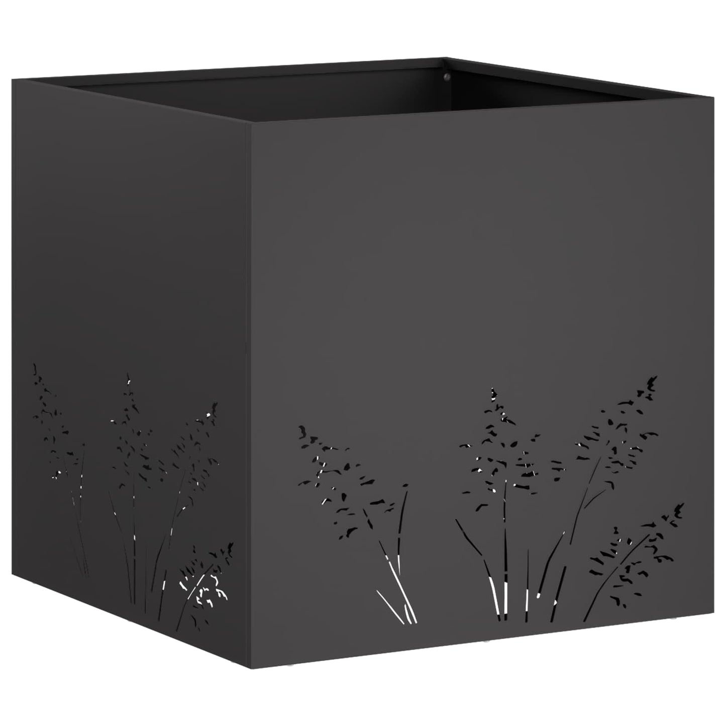 vidaXL Γλάστρα Κήπου 2 τμχ. Μαύρο 50 x 50 x 49 cm