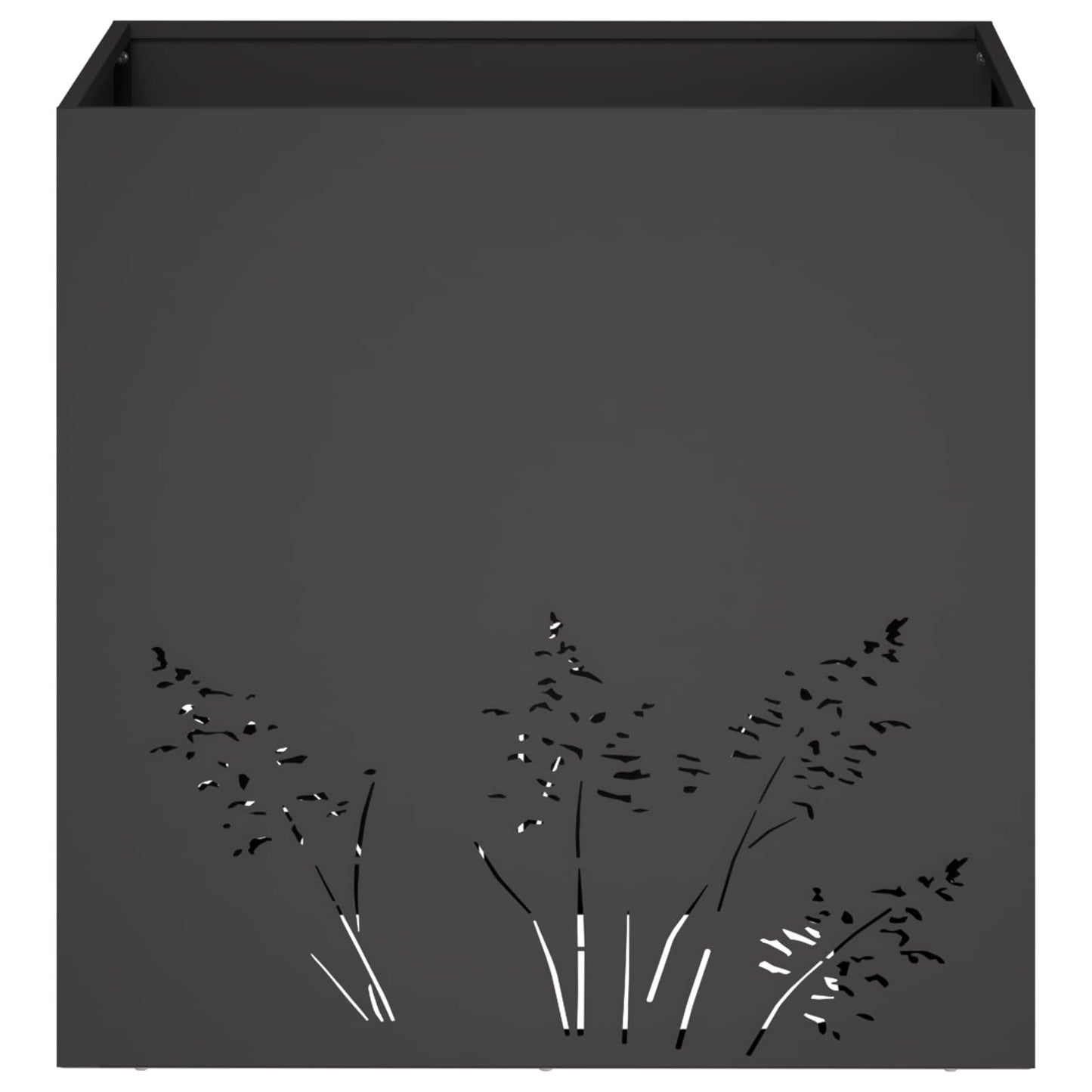 vidaXL Γλάστρα Κήπου 2 τμχ. Μαύρο 50 x 50 x 49 cm