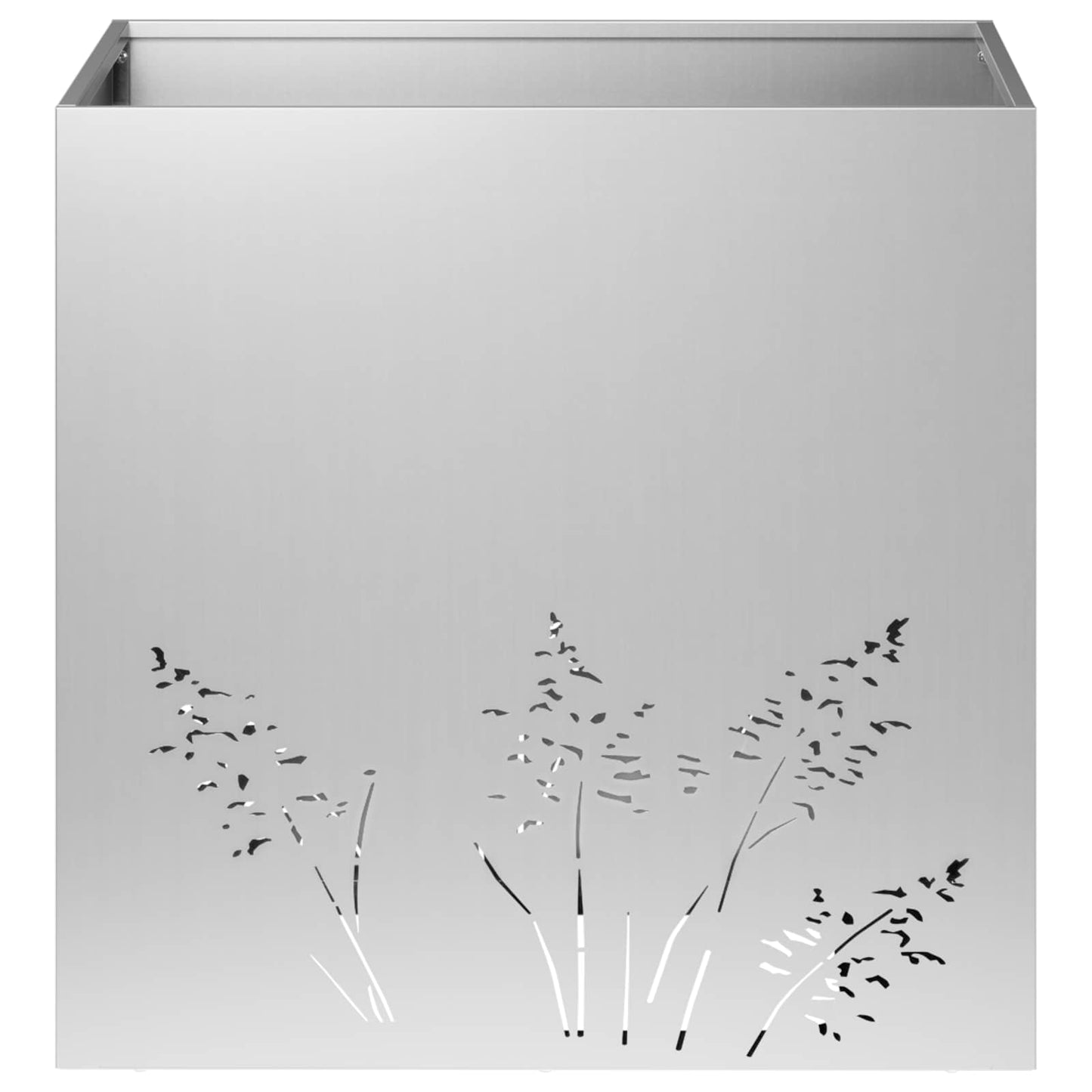 vidaXL Γλάστρα Κήπου Ασημί 50 x 50 x 49 cm Γαλβανισμένος Χάλυβας