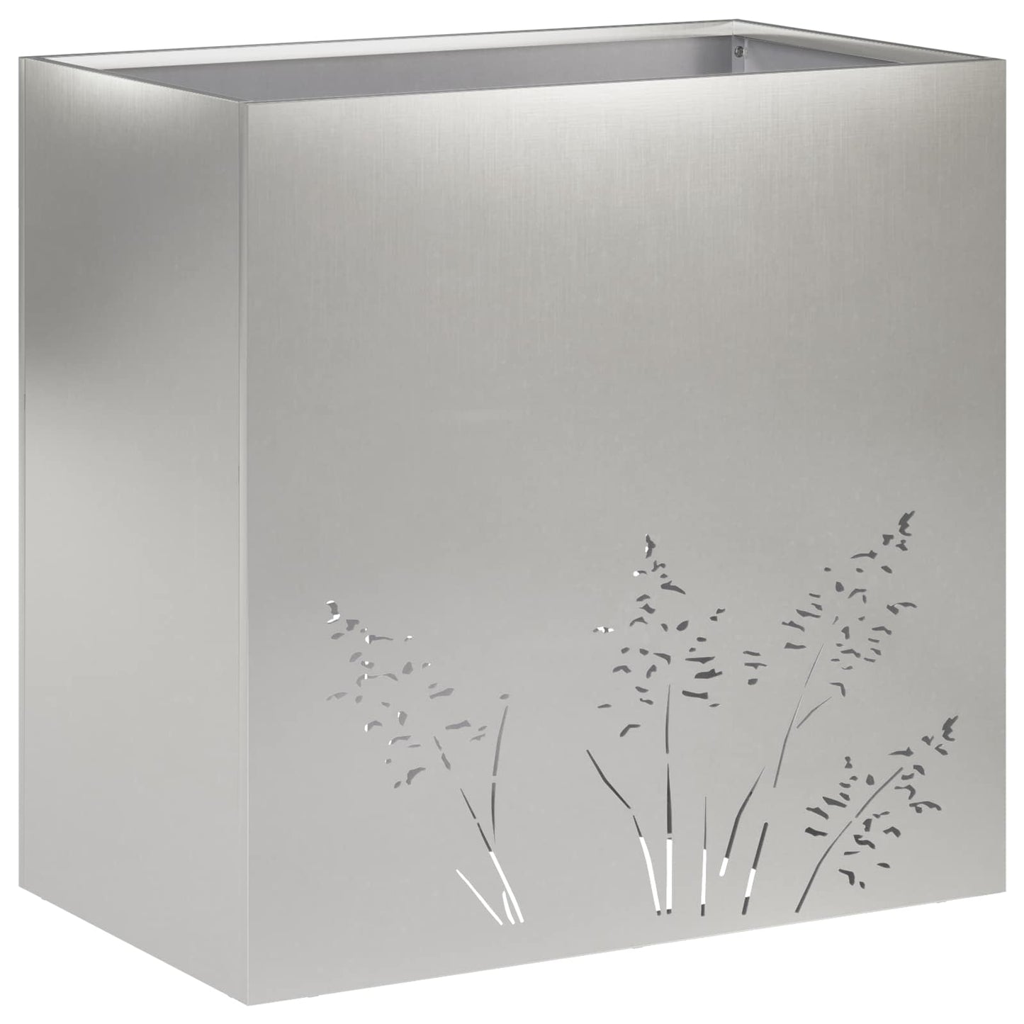 vidaXL Γλάστρα Κήπου 2 τμχ. Ασημί 50 x 30 x 49 εκ Ανοξείδωτο Ατσάλι