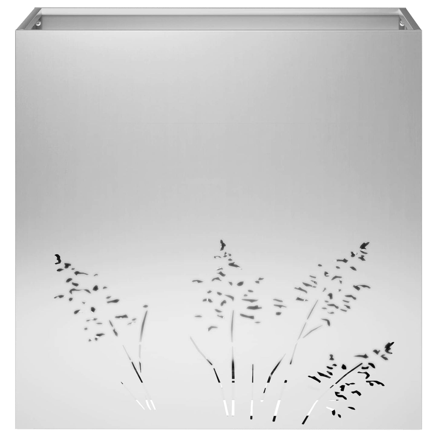 vidaXL Γλάστρα Κήπου Ασημί 50 x 30 x 49 εκ Γαλβανισμένος Χάλυβας
