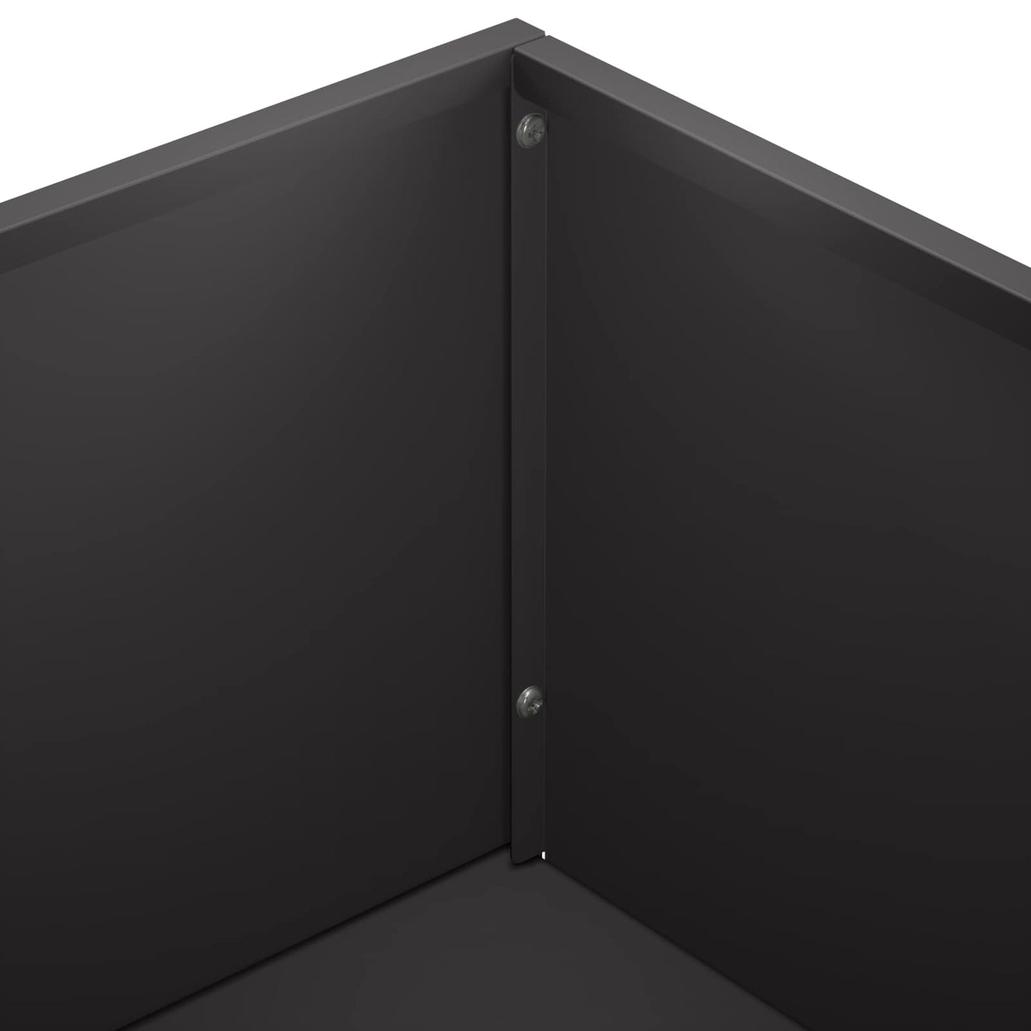 vidaXL Γλάστρα Κήπου Μαύρο 80 x 20 x 49 εκ Ψυχρής έλασης χάλυβας