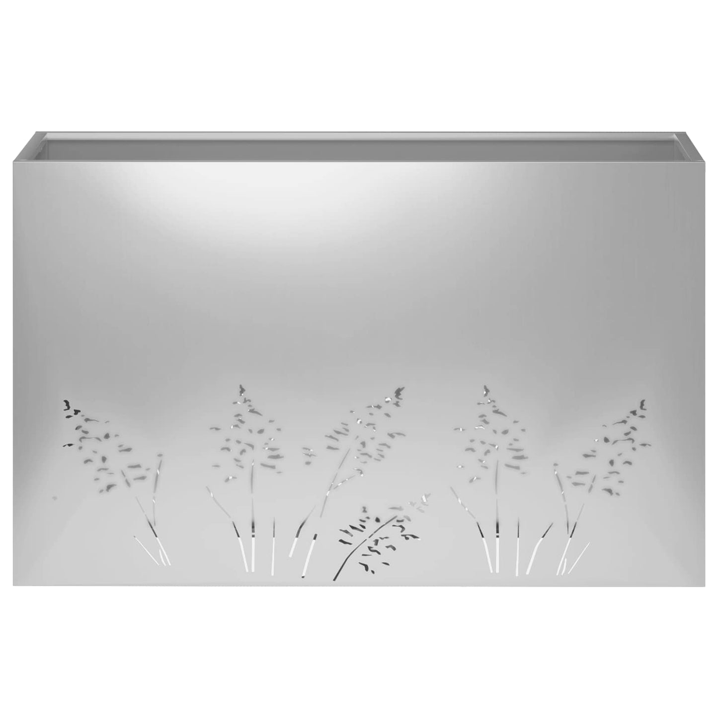 vidaXL Γλάστρα Κήπου Ασημί 80 x 20 x 49 εκ Γαλβανισμένος Χάλυβας