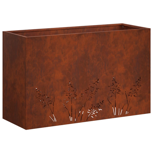 vidaXL Γλάστρα Κήπου Σκ rusty 80 x 30 x 49 εκ