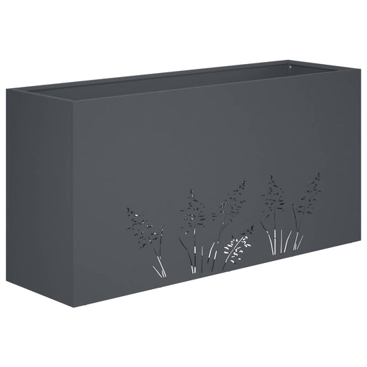 vidaXL Γλάστρα Κήπου Ανθρακί 100 x 30 x 49 εκ Ψυχρής έλασης χάλυβας