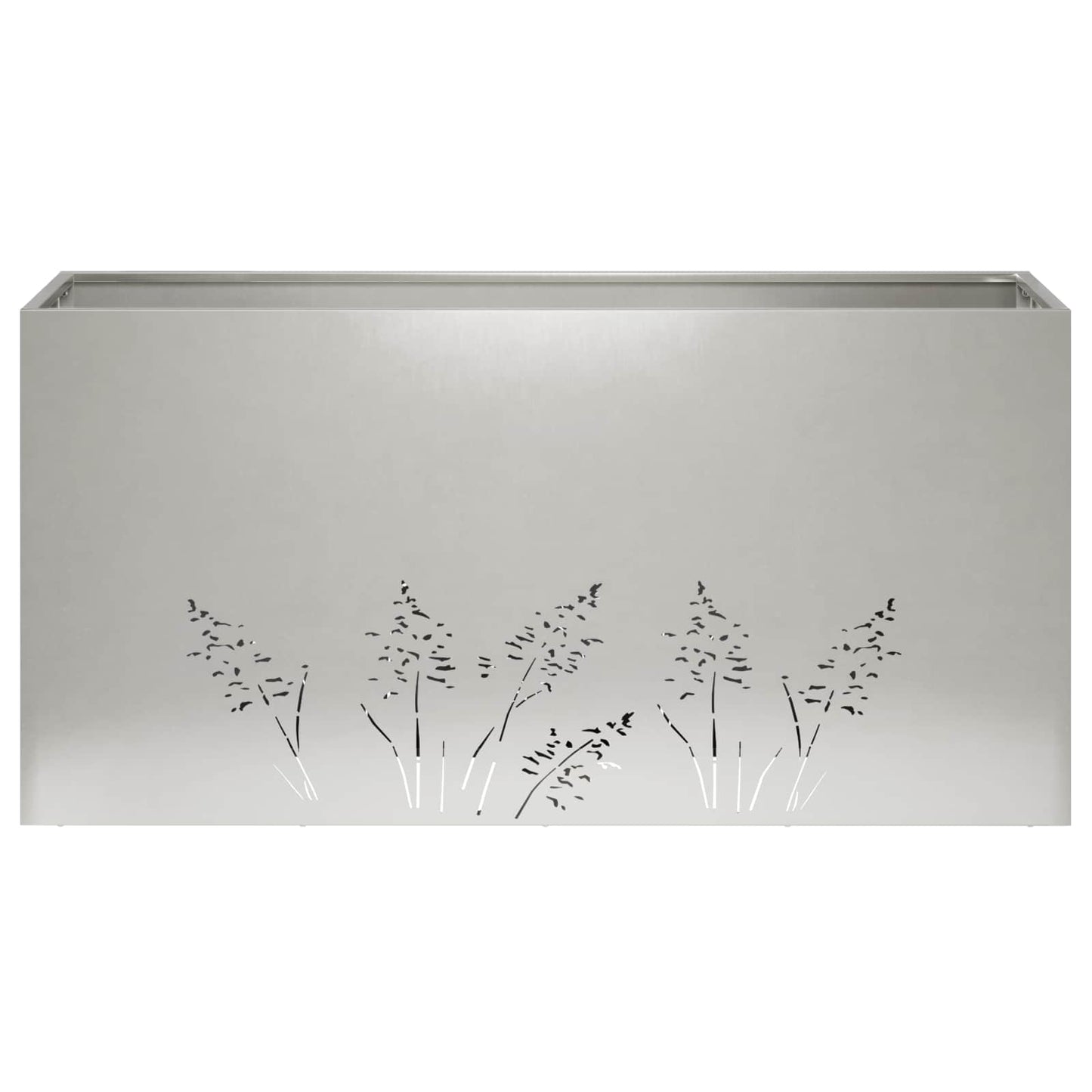 vidaXL Γλάστρα Κήπου Ασημί 100 x 30 x 49 εκ Ανοξείδωτο Ατσάλι