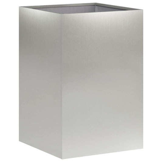 vidaXL Γλάστρα Κήπου Ασημί 40 x 40 x 60 cm Ανοξείδωτο Ατσάλι