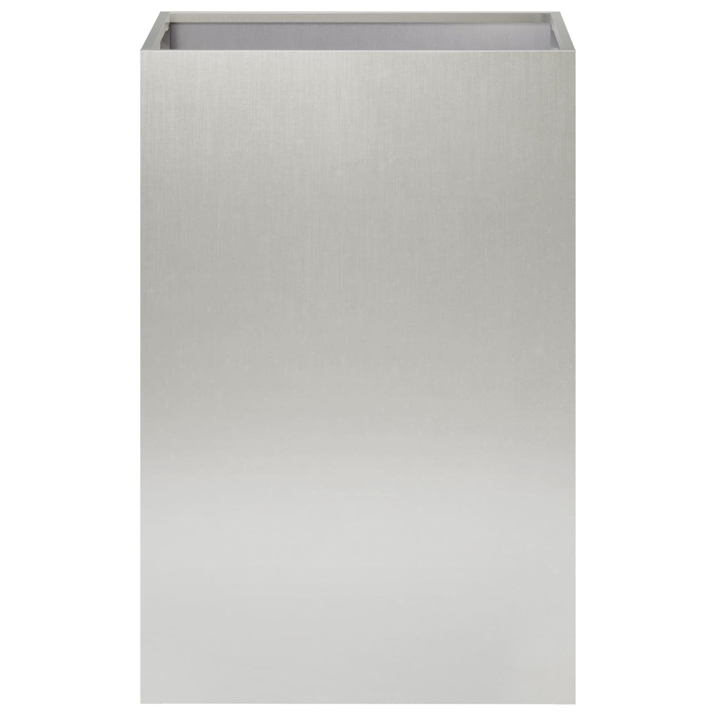 vidaXL Γλάστρα Κήπου Ασημί 40 x 40 x 60 cm Ανοξείδωτο Ατσάλι