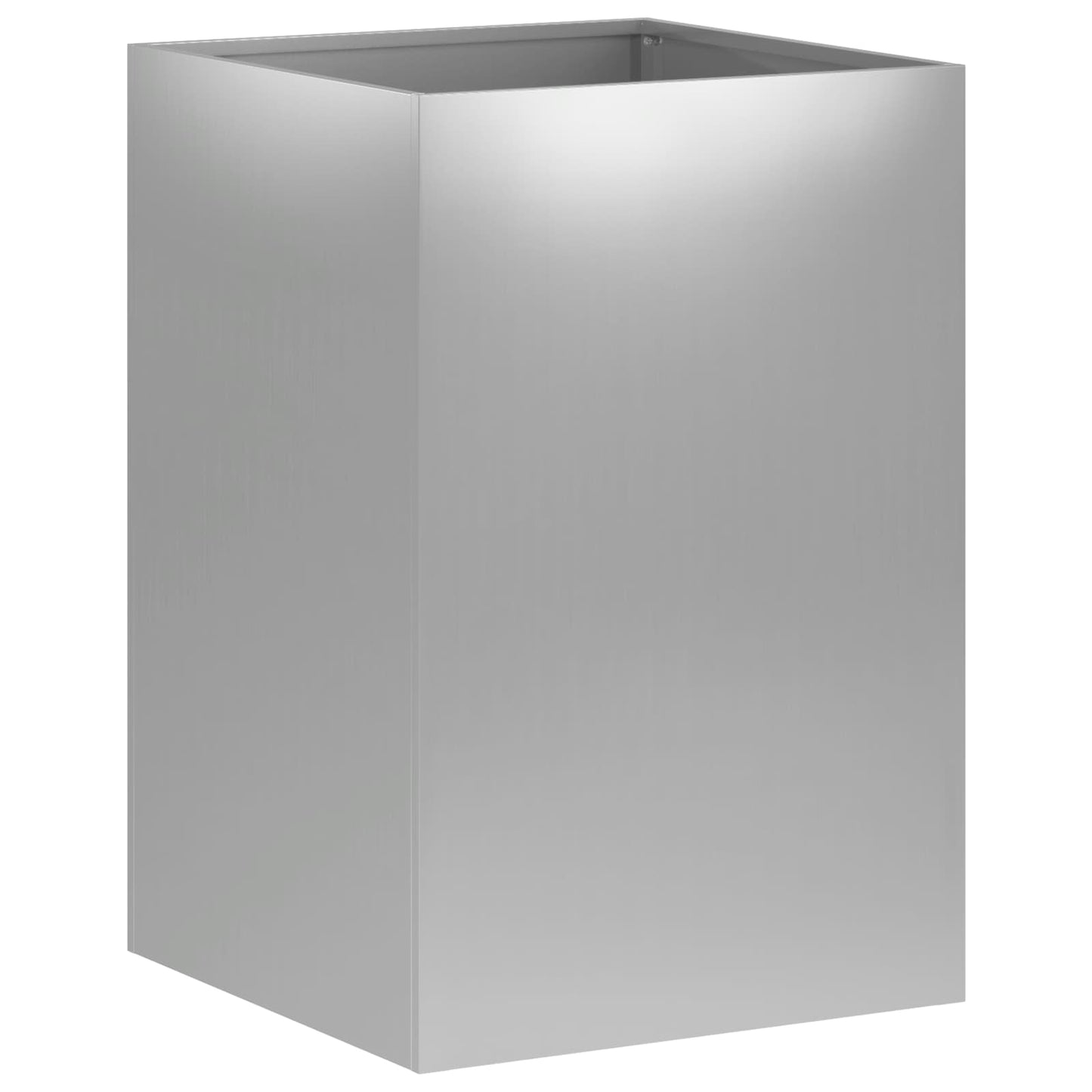 vidaXL Γλάστρα Κήπου Ασημί 40 x 40 x 60 cm Γαλβανισμένος Χάλυβας