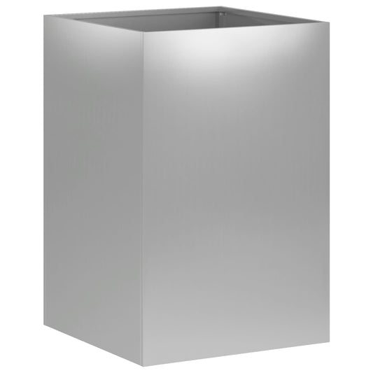 vidaXL Γλάστρα Κήπου Ασημί 40 x 40 x 60 cm Γαλβανισμένος Χάλυβας
