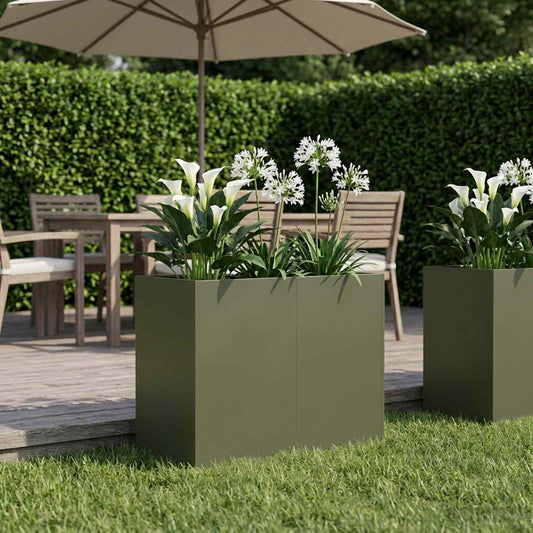 vidaXL Γλάστρα Κήπου Λαδί 80 x 40 x 60 cm Ψυχρής έλασης χάλυβας