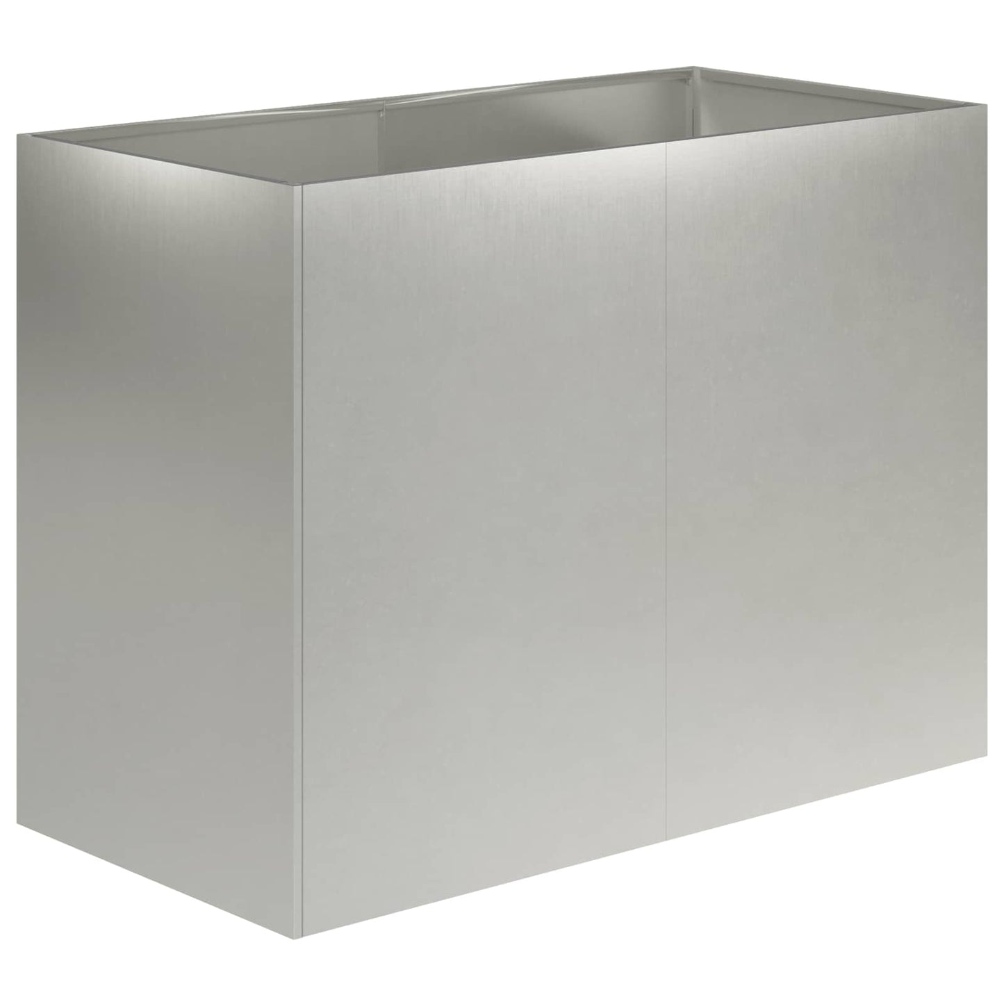 vidaXL Γλάστρα Κήπου Ασημί 80 x 40 x 60 cm Ανοξείδωτο Ατσάλι
