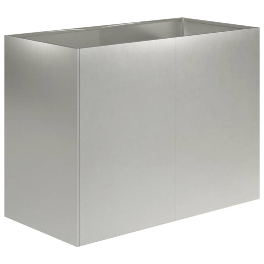 vidaXL Γλάστρα Κήπου Ασημί 80 x 40 x 60 cm Ανοξείδωτο Ατσάλι