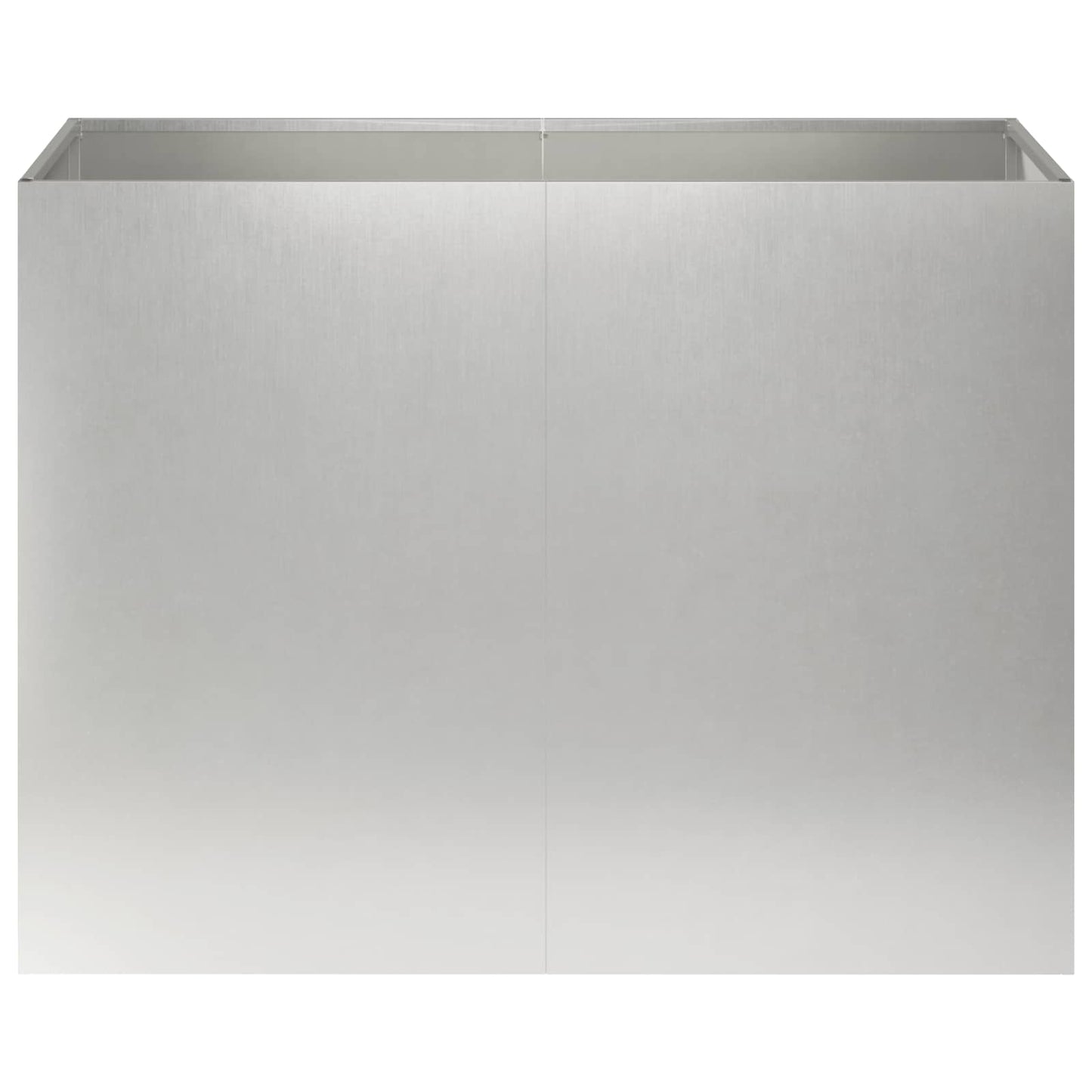vidaXL Γλάστρα Κήπου Ασημί 80 x 40 x 60 cm Ανοξείδωτο Ατσάλι
