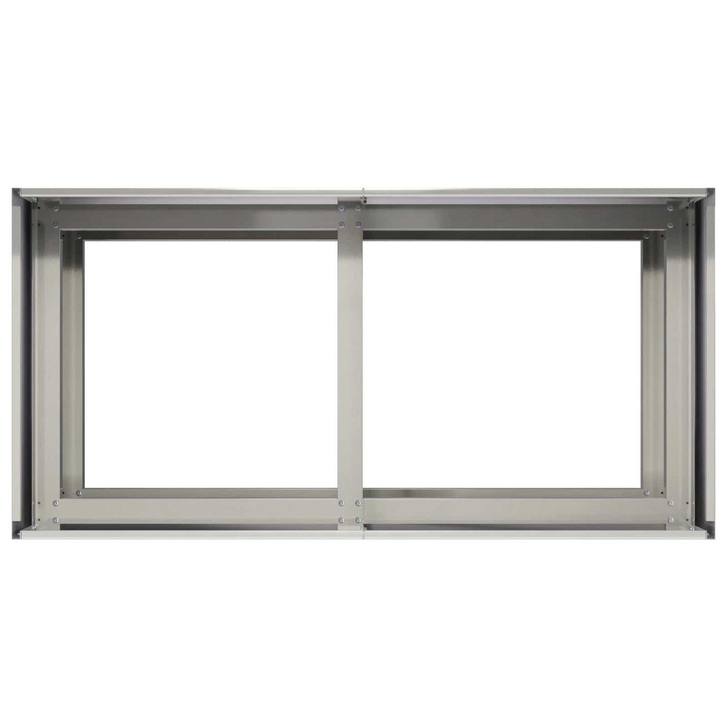 vidaXL Γλάστρα Κήπου Ασημί 80 x 40 x 60 cm Ανοξείδωτο Ατσάλι