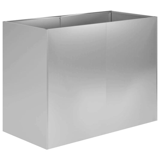 vidaXL Γλάστρα Κήπου Ασημί 80 x 40 x 60 cm Γαλβανισμένος Χάλυβας