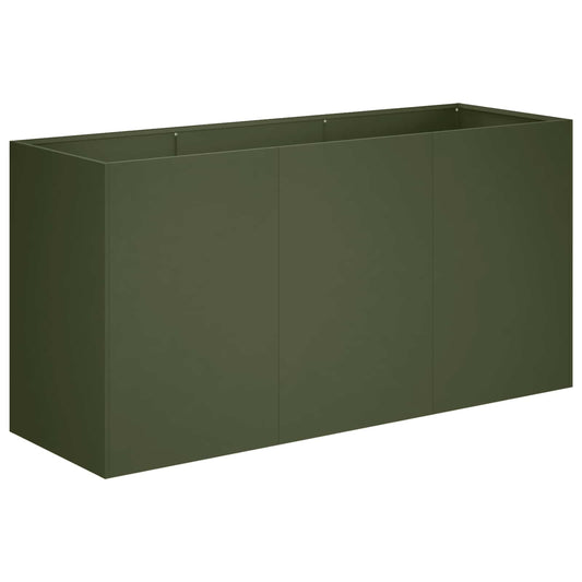 vidaXL Γλάστρα Κήπου Λαδί 120 x 40 x 60 εκ Ψυχρής έλασης χάλυβας