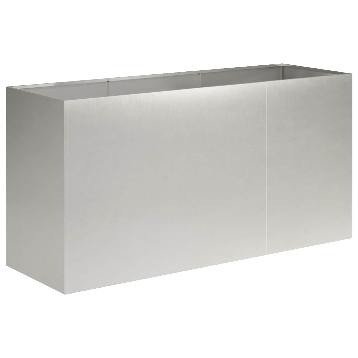 vidaXL Γλάστρα Κήπου Ασημί 120 x 40 x 60 εκ Ανοξείδωτο Ατσάλι