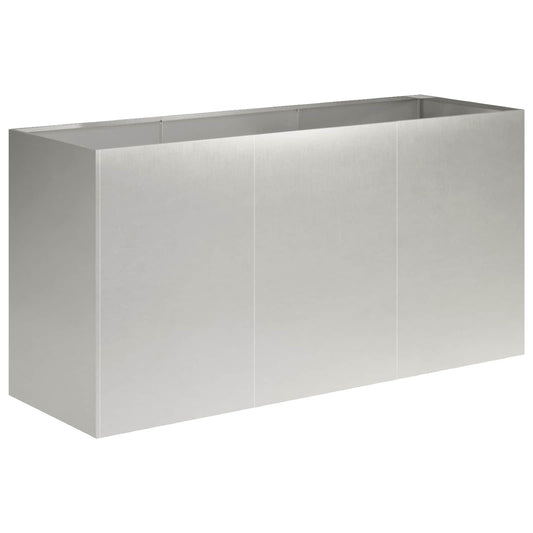 vidaXL Γλάστρα Κήπου Ασημί 120 x 40 x 60 εκ Ανοξείδωτο Ατσάλι