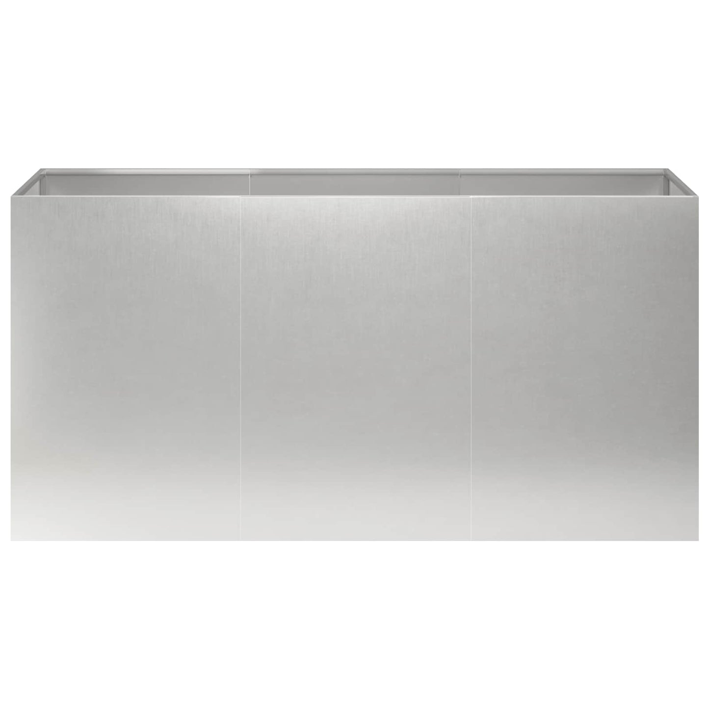 vidaXL Γλάστρα Κήπου Ασημί 120 x 40 x 60 εκ Ανοξείδωτο Ατσάλι