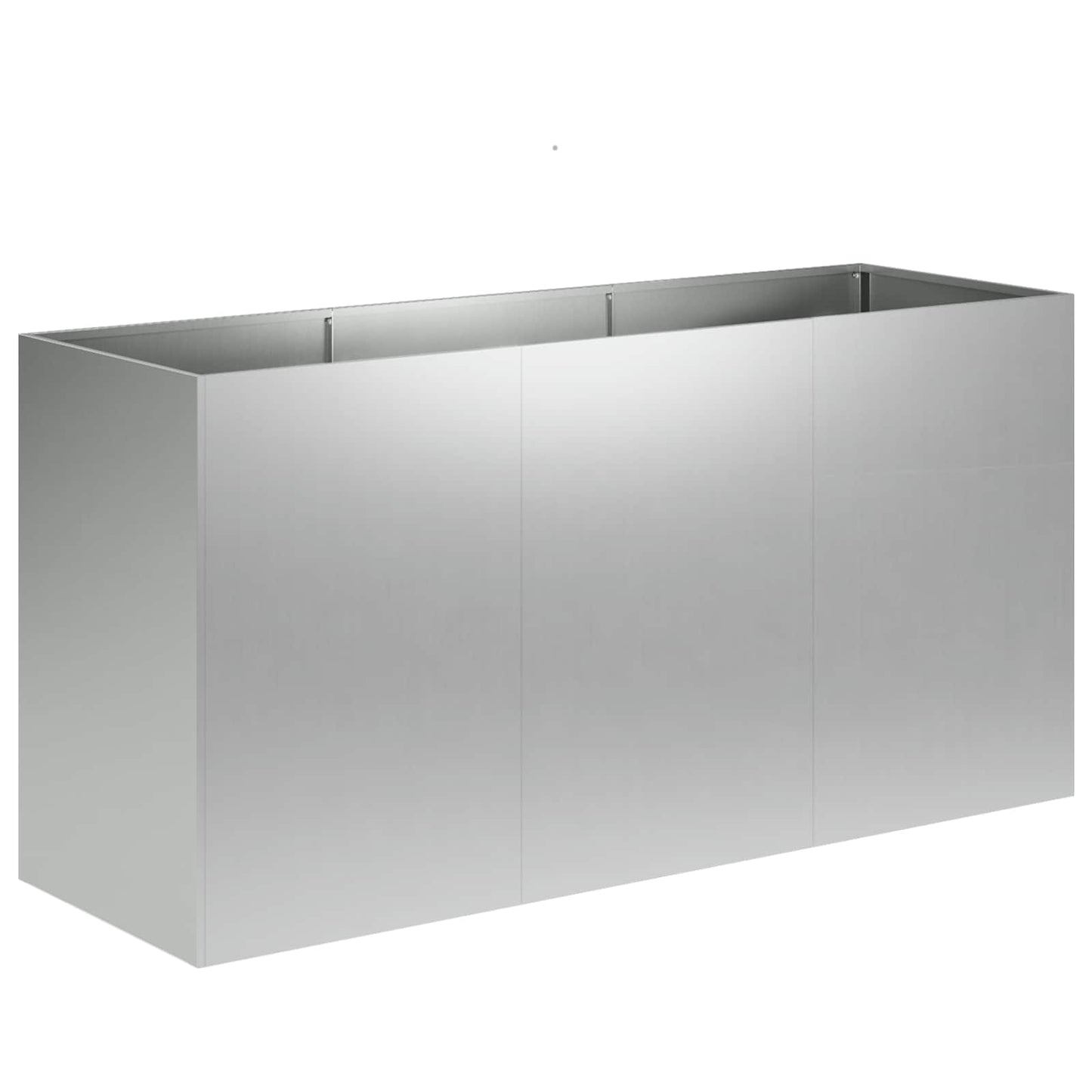 vidaXL Γλάστρα Κήπου Ασημί 120 x 40 x 60 εκ Γαλβανισμένος Χάλυβας