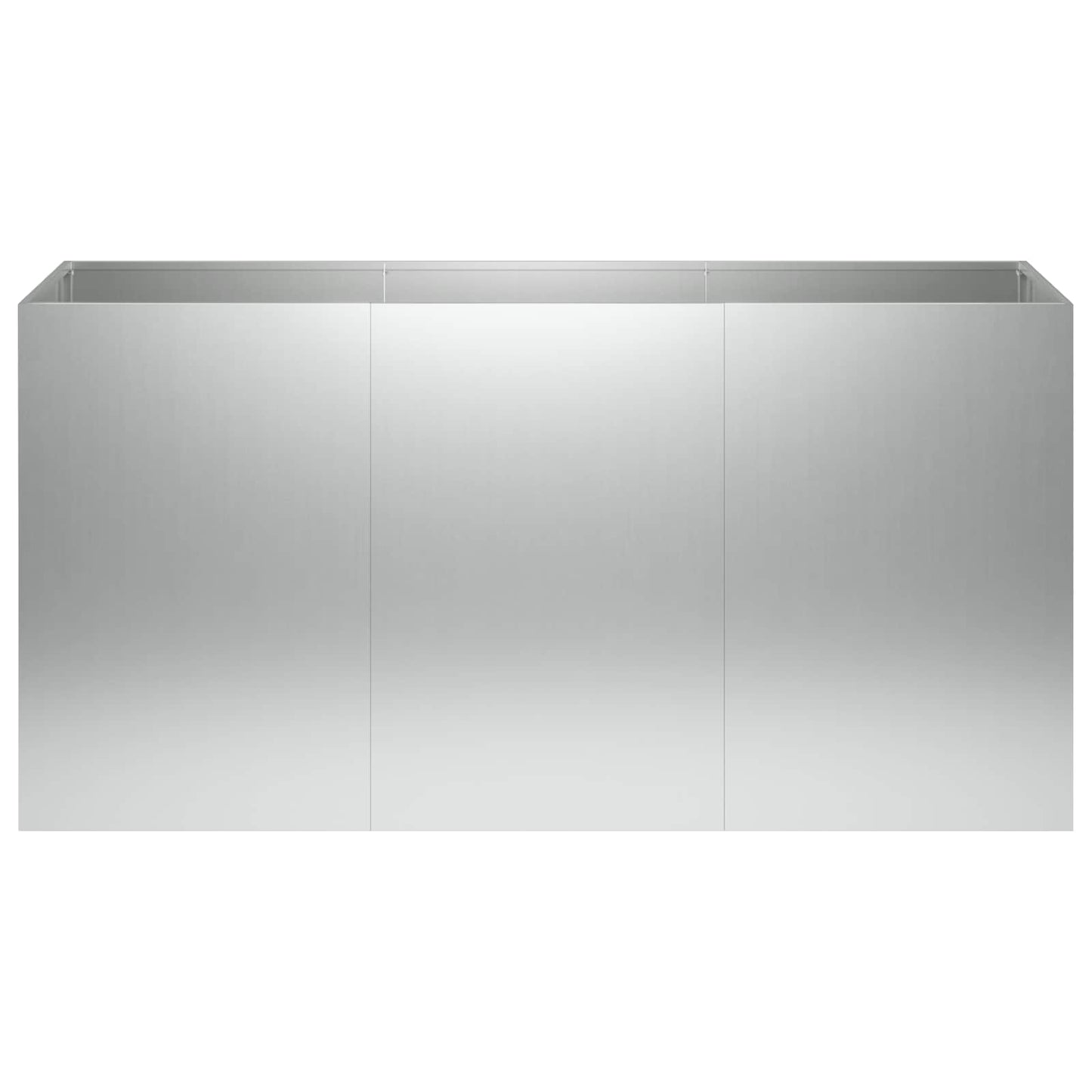 vidaXL Γλάστρα Κήπου Ασημί 120 x 40 x 60 εκ Γαλβανισμένος Χάλυβας