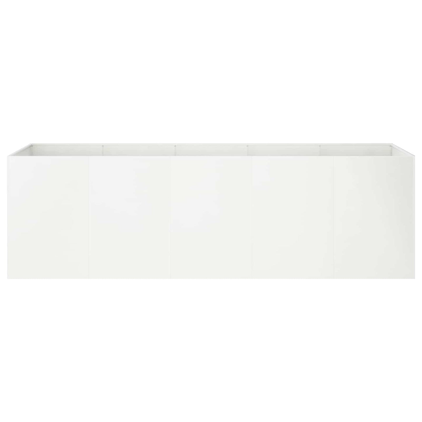 vidaXL Γλάστρα Κήπου Λευκό 200 x 40 x 60 εκ Ψυχρής έλασης χάλυβας