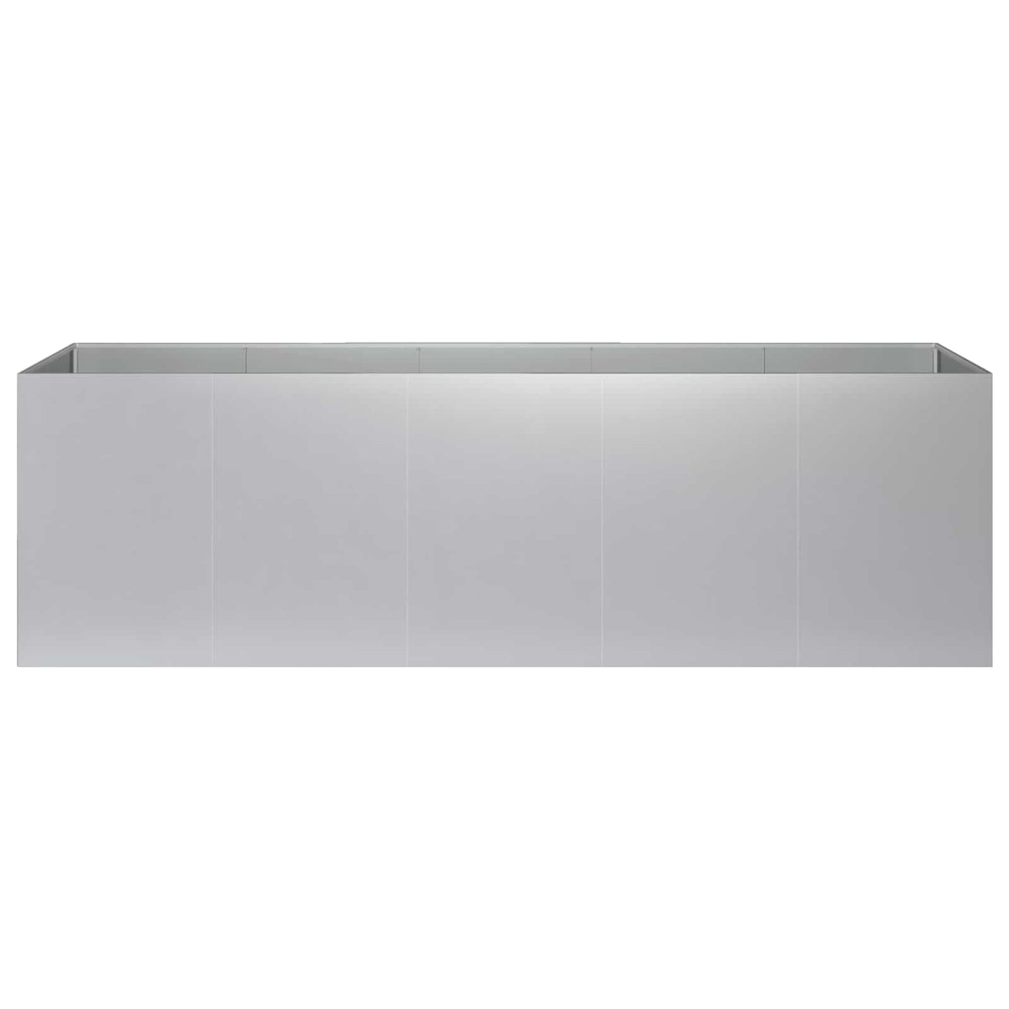 vidaXL Γλάστρα Κήπου Ασημί 200 x 40 x 60 εκ Γαλβανισμένος Χάλυβας