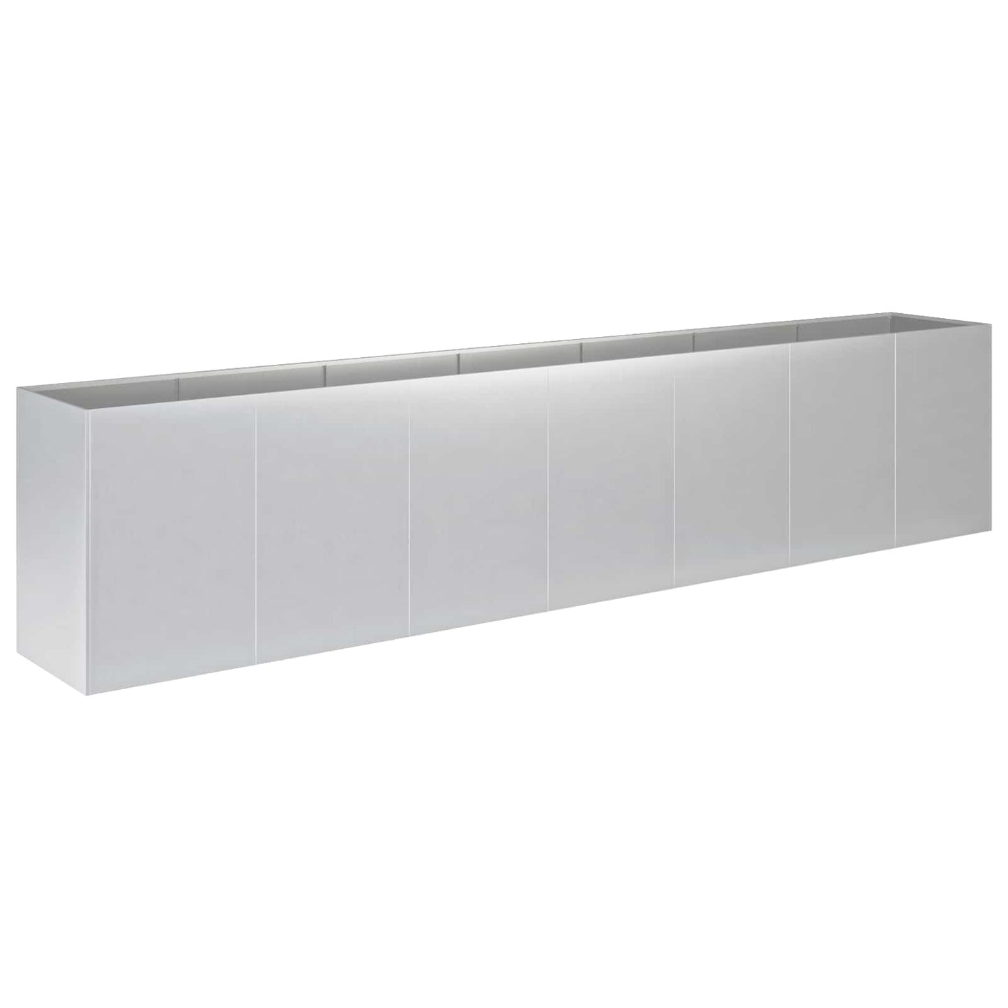 vidaXL Γλάστρα Κήπου Ασημί 280 x 40 x 60 εκ Γαλβανισμένος Χάλυβας