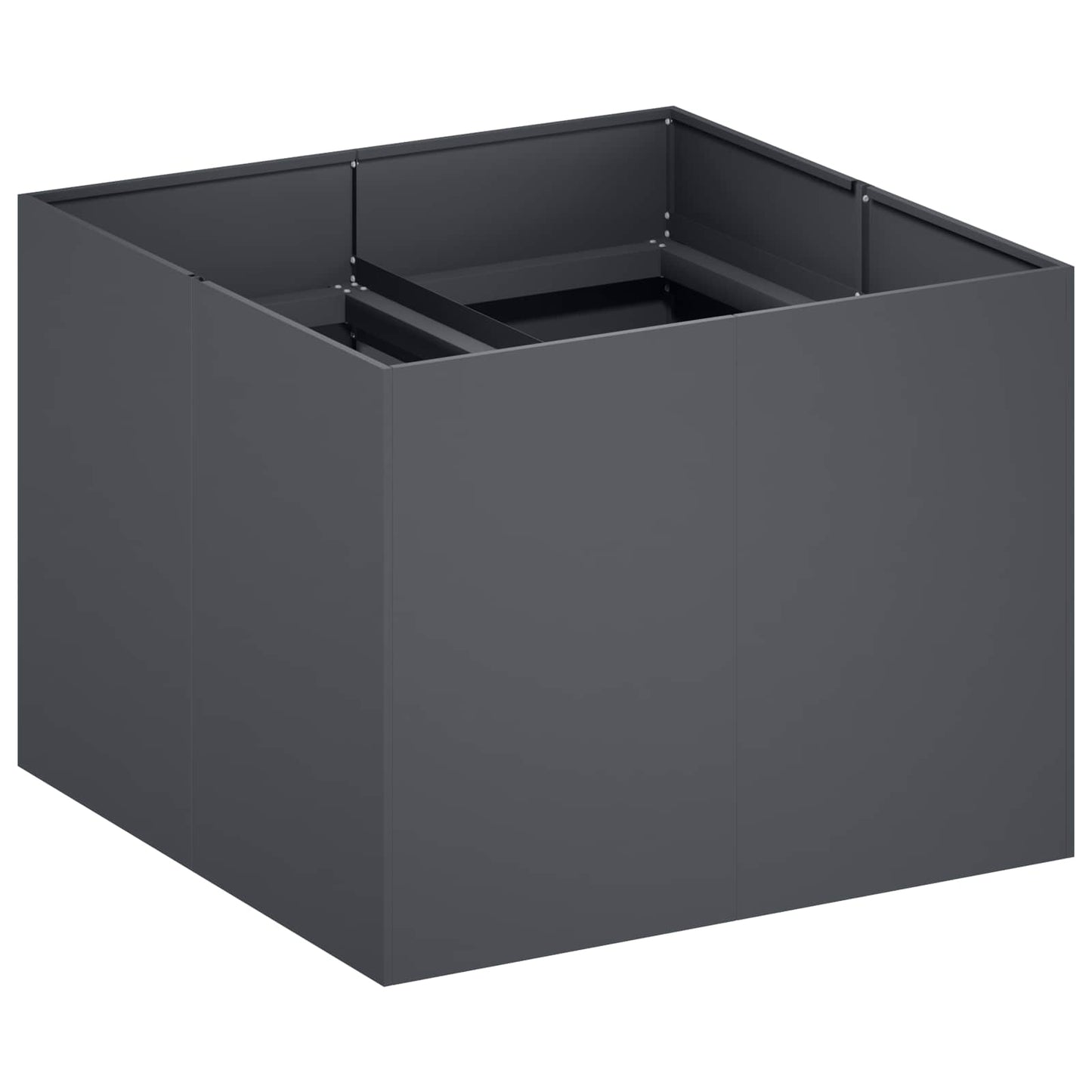 vidaXL Γλάστρα Κήπου Ανθρακί 80 x 80 x 60 εκ. Ψυχρής έλασης χάλυβας