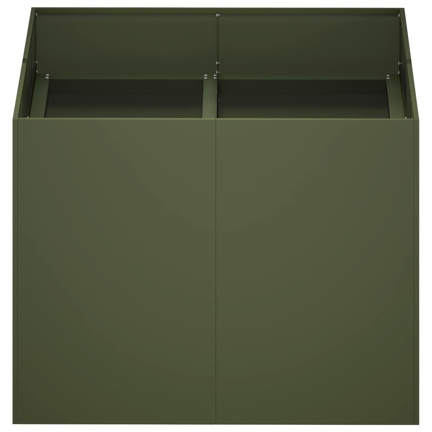 vidaXL Γλάστρα Κήπου Λαδί 80 x 80 x 60 εκ. Ψυχρής έλασης χάλυβας