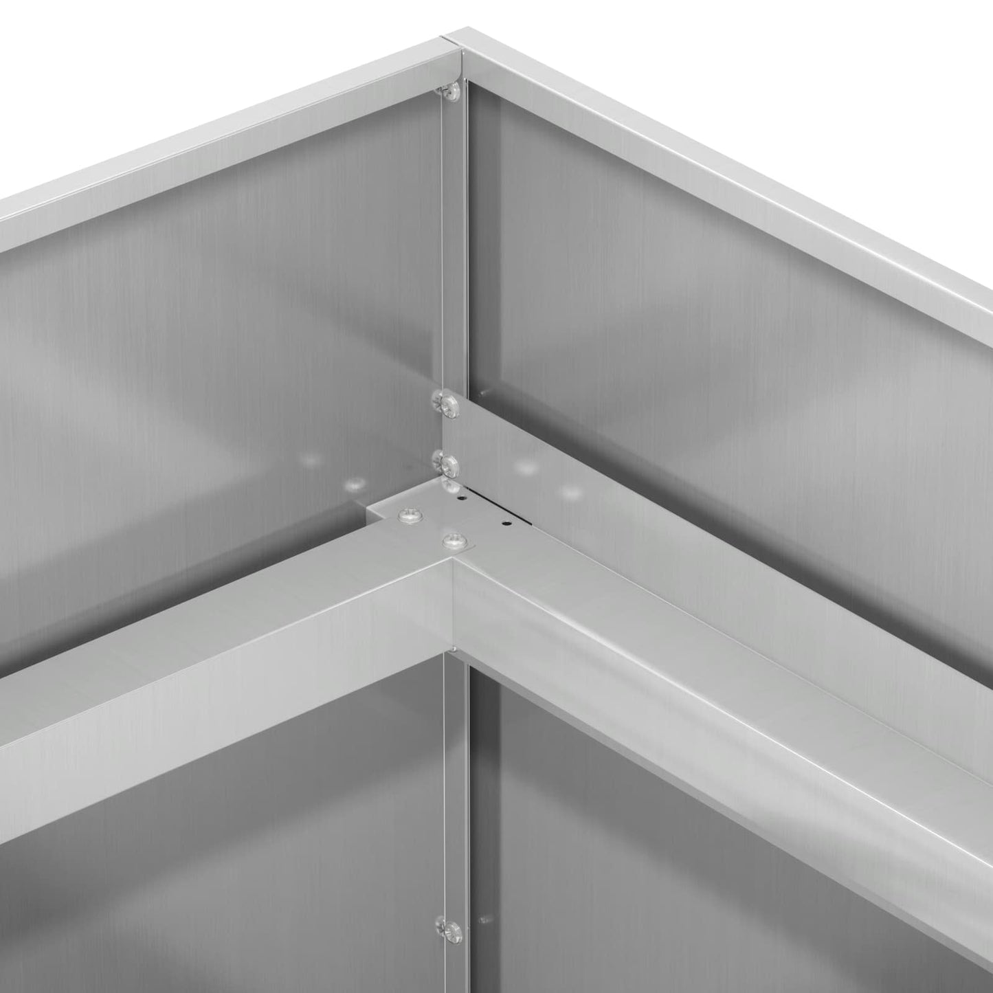 vidaXL Γλάστρα Κήπου Ασημί 80 x 80 x 60 εκ. Γαλβανισμένος Χάλυβας