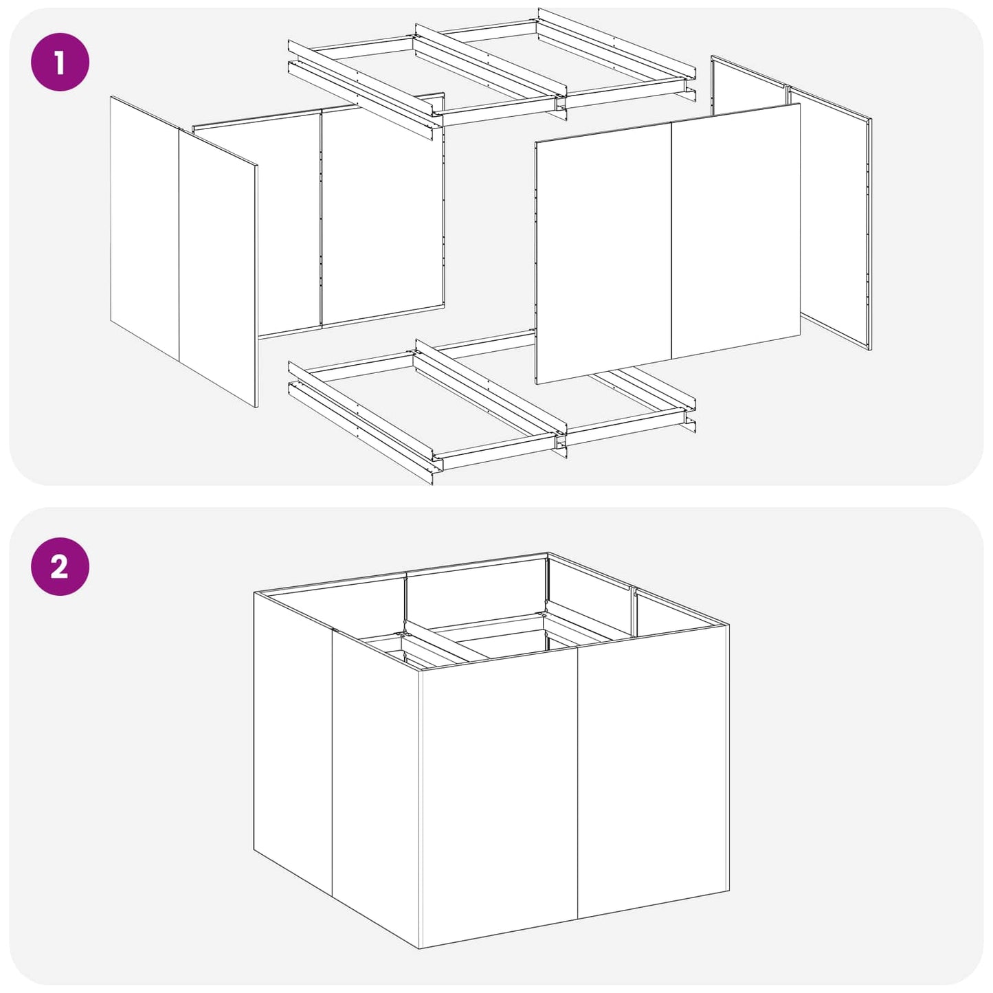 vidaXL Γλάστρα Κήπου Ασημί 80 x 80 x 60 εκ. Γαλβανισμένος Χάλυβας