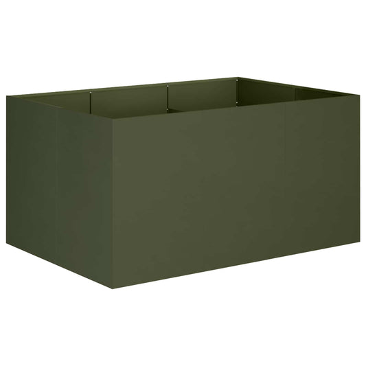 vidaXL Γλάστρα Κήπου Λαδί 120 x 80 x 60 εκ Ψυχρής έλασης χάλυβας