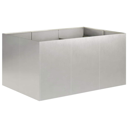 vidaXL Γλάστρα Κήπου Ασημί 120 x 80 x 60 εκ Ανοξείδωτο Ατσάλι