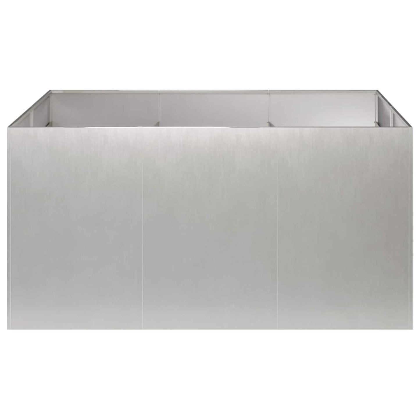 vidaXL Γλάστρα Κήπου Ασημί 120 x 80 x 60 εκ Ανοξείδωτο Ατσάλι