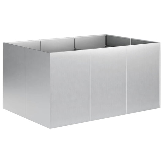 vidaXL Γλάστρα Κήπου Ασημί 120 x 80 x 60 εκ Γαλβανισμένος Χάλυβας