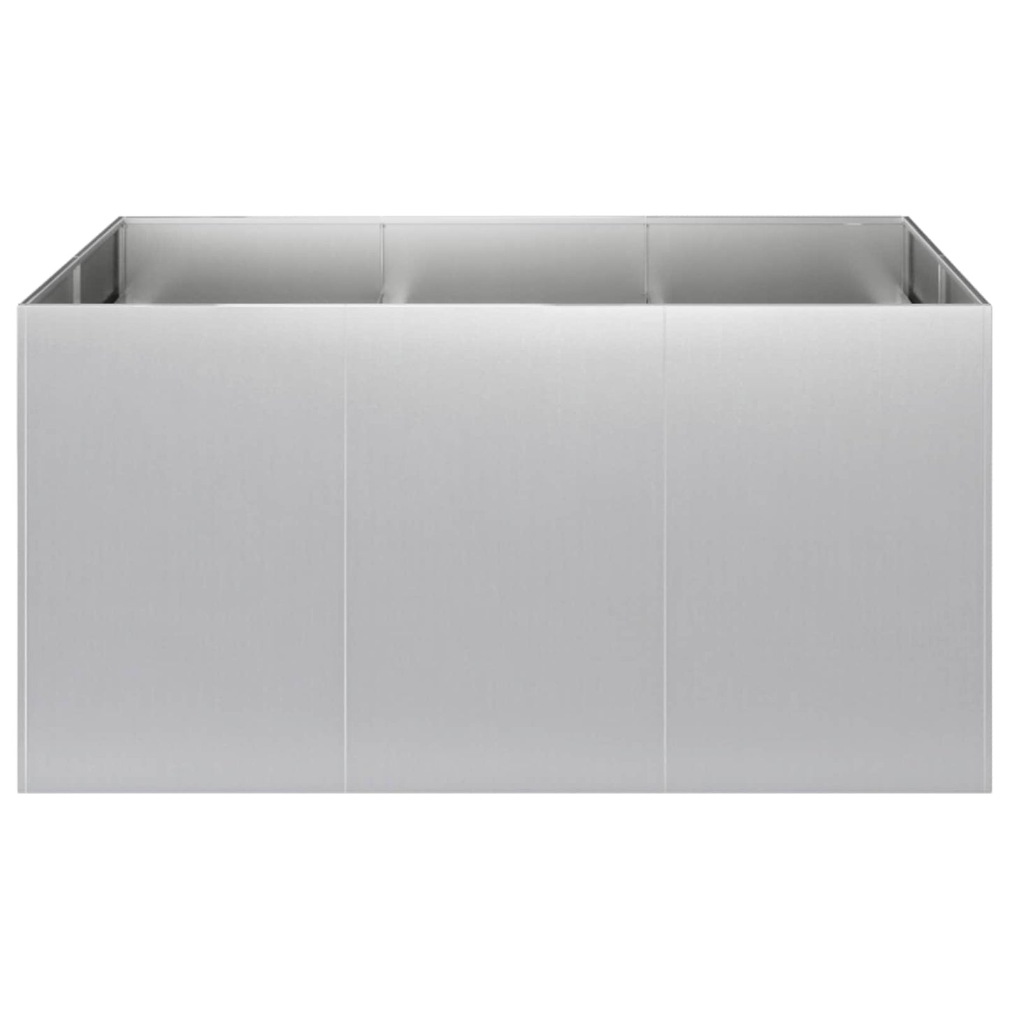 vidaXL Γλάστρα Κήπου Ασημί 120 x 80 x 60 εκ Γαλβανισμένος Χάλυβας
