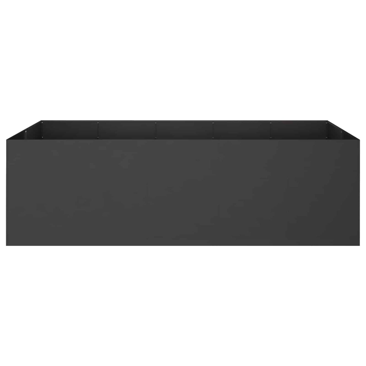 vidaXL Γλάστρα Κήπου Μαύρο 200 x 80 x 60 εκ Ψυχρής έλασης χάλυβας