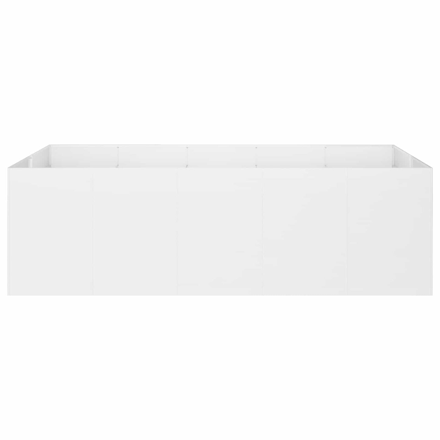 vidaXL Γλάστρα Κήπου Λευκό 200 x 80 x 60 εκ Ψυχρής έλασης χάλυβας
