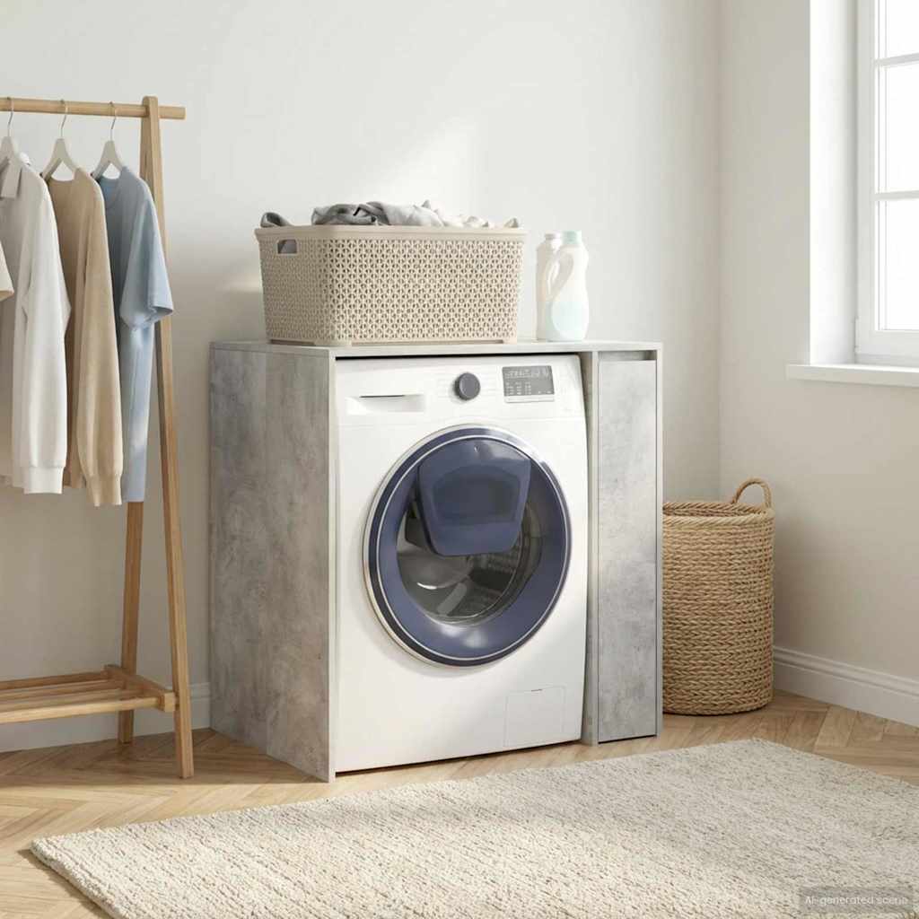 vidaXL Ντουλάπα Πλυντηρίου Γκρι τσιμέντου 87 x 60 x 89 εκ