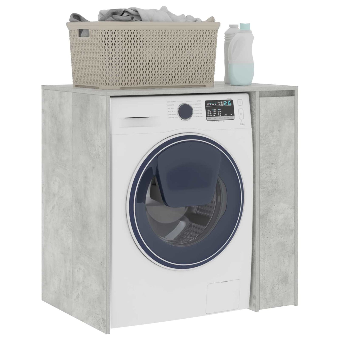vidaXL Ντουλάπα Πλυντηρίου Γκρι τσιμέντου 87 x 60 x 89 εκ